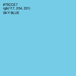 #75CCE7 - Sky Blue Color Image