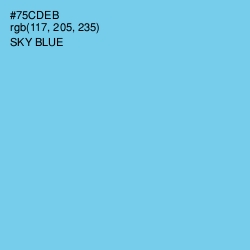 #75CDEB - Sky Blue Color Image