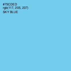 #75CDED - Sky Blue Color Image