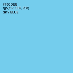 #75CDEE - Sky Blue Color Image