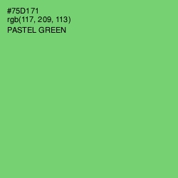 #75D171 - Pastel Green Color Image