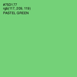 #75D177 - Pastel Green Color Image