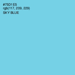 #75D1E5 - Sky Blue Color Image