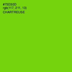 #75D30D - Chartreuse Color Image