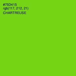 #75D415 - Chartreuse Color Image