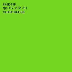 #75D41F - Chartreuse Color Image