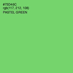 #75D46C - Pastel Green Color Image