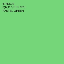 #75D579 - Pastel Green Color Image