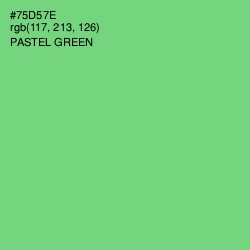 #75D57E - Pastel Green Color Image