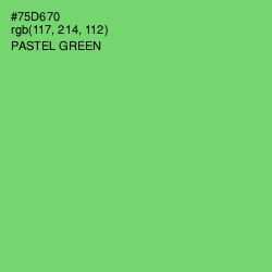 #75D670 - Pastel Green Color Image