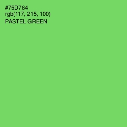 #75D764 - Pastel Green Color Image