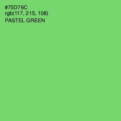#75D76C - Pastel Green Color Image