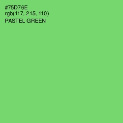 #75D76E - Pastel Green Color Image