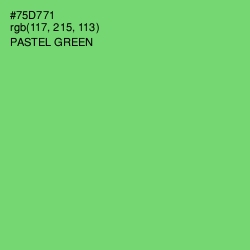 #75D771 - Pastel Green Color Image