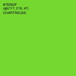 #75D82F - Chartreuse Color Image