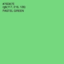 #75D87E - Pastel Green Color Image