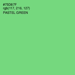 #75D87F - Pastel Green Color Image