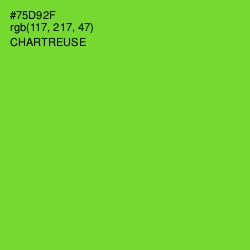 #75D92F - Chartreuse Color Image
