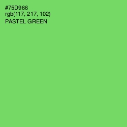 #75D966 - Pastel Green Color Image