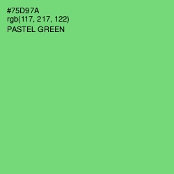 #75D97A - Pastel Green Color Image