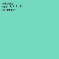 #75D9C0 - Bermuda Color Image