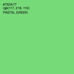 #75DA77 - Pastel Green Color Image