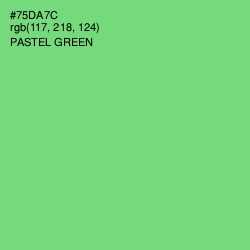 #75DA7C - Pastel Green Color Image