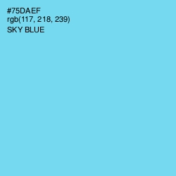 #75DAEF - Sky Blue Color Image