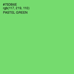 #75DB6E - Pastel Green Color Image