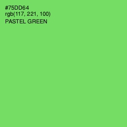 #75DD64 - Pastel Green Color Image