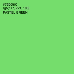 #75DD6C - Pastel Green Color Image