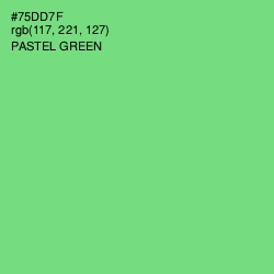 #75DD7F - Pastel Green Color Image