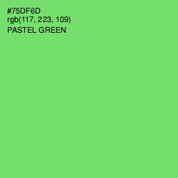 #75DF6D - Pastel Green Color Image