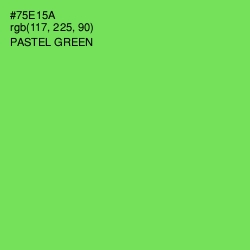 #75E15A - Pastel Green Color Image