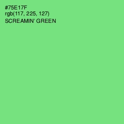 #75E17F - Screamin' Green Color Image