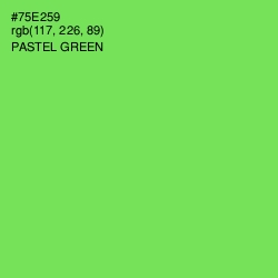 #75E259 - Pastel Green Color Image