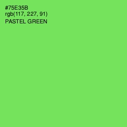 #75E35B - Pastel Green Color Image