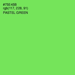 #75E45B - Pastel Green Color Image