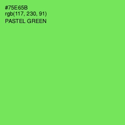 #75E65B - Pastel Green Color Image