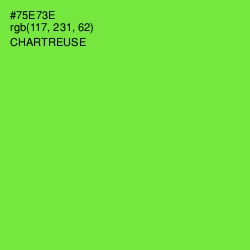 #75E73E - Chartreuse Color Image