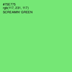 #75E775 - Screamin' Green Color Image
