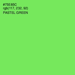 #75E85C - Pastel Green Color Image