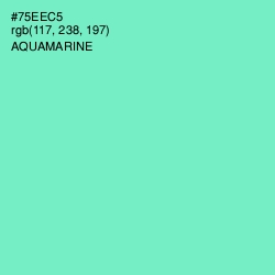 #75EEC5 - Aquamarine Color Image
