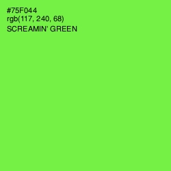#75F044 - Screamin' Green Color Image