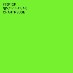 #75F12F - Chartreuse Color Image