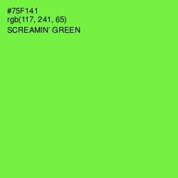 #75F141 - Screamin' Green Color Image