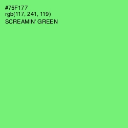 #75F177 - Screamin' Green Color Image