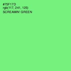 #75F17D - Screamin' Green Color Image