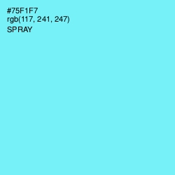 #75F1F7 - Spray Color Image