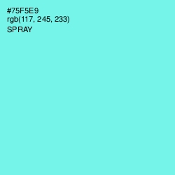 #75F5E9 - Spray Color Image